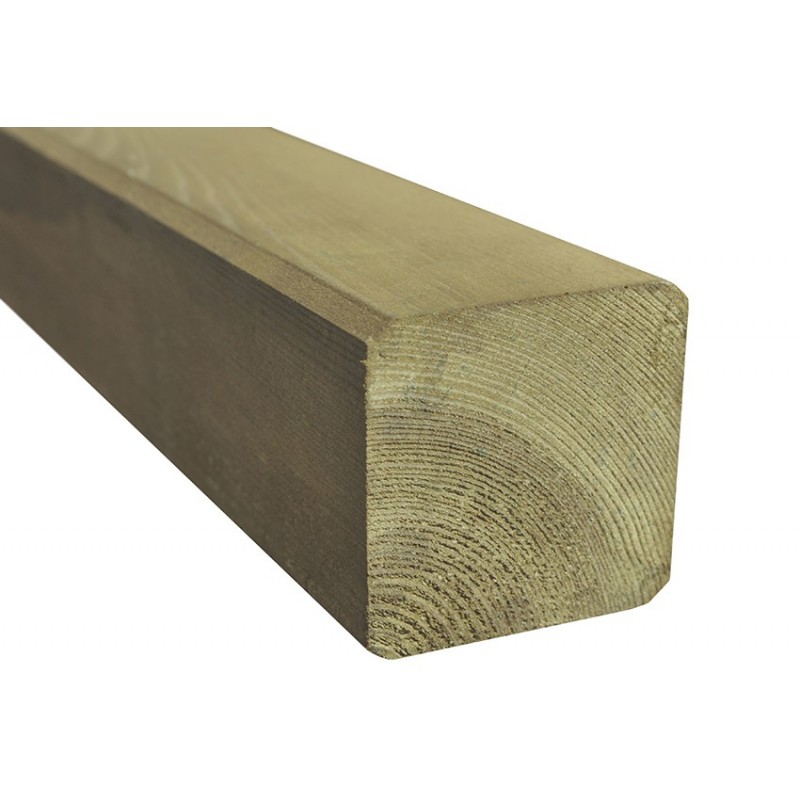 Poste de madera cuadrado 6x6x100 cm
